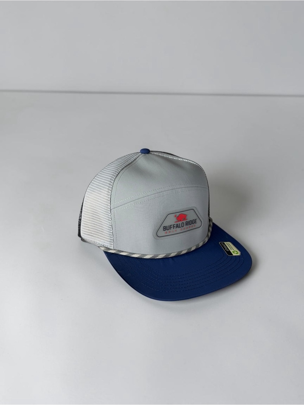 Buffalo Ridge Two-Tone Trucker Hat - Light Gray & Blue